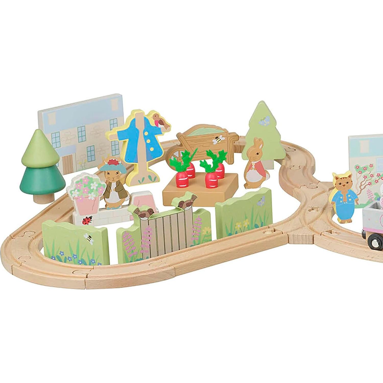 Conjunto de Tren Expreso de Rábano Peter Rabbit - Juguete de Madera