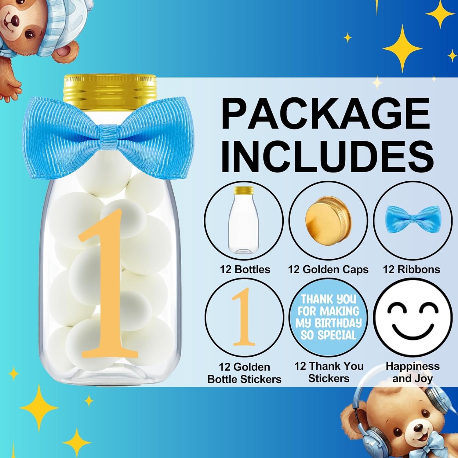 Paquete de 12 Tarros de Dulces Ethisa para Primer Cumpleaños