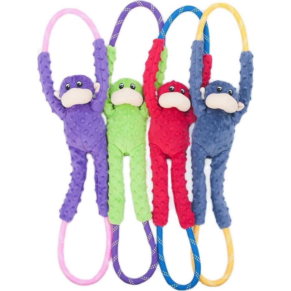 ZippyPaws Monkey RopeTugz Azul - Juguete Duradero para Perros