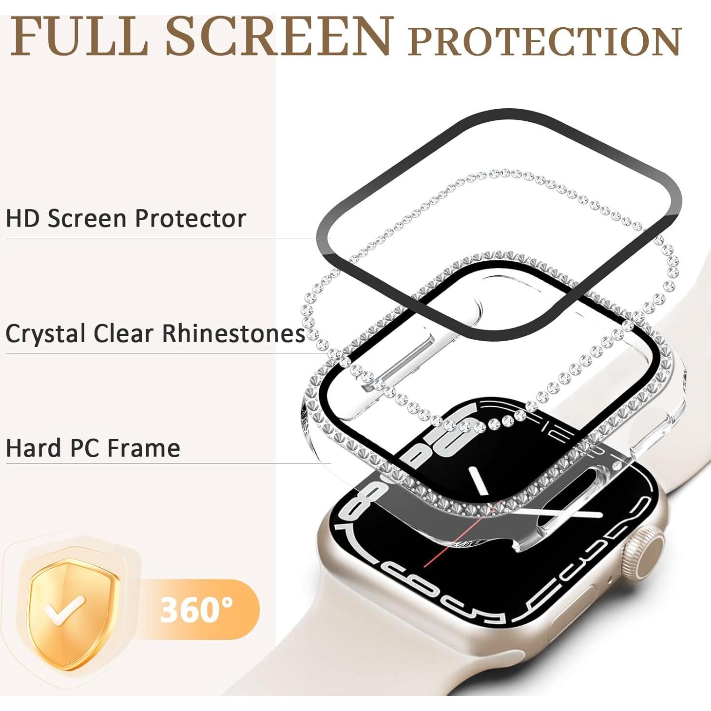 Funda Brillante JR.DM con Protector Pantalla para Apple Watch 38mm