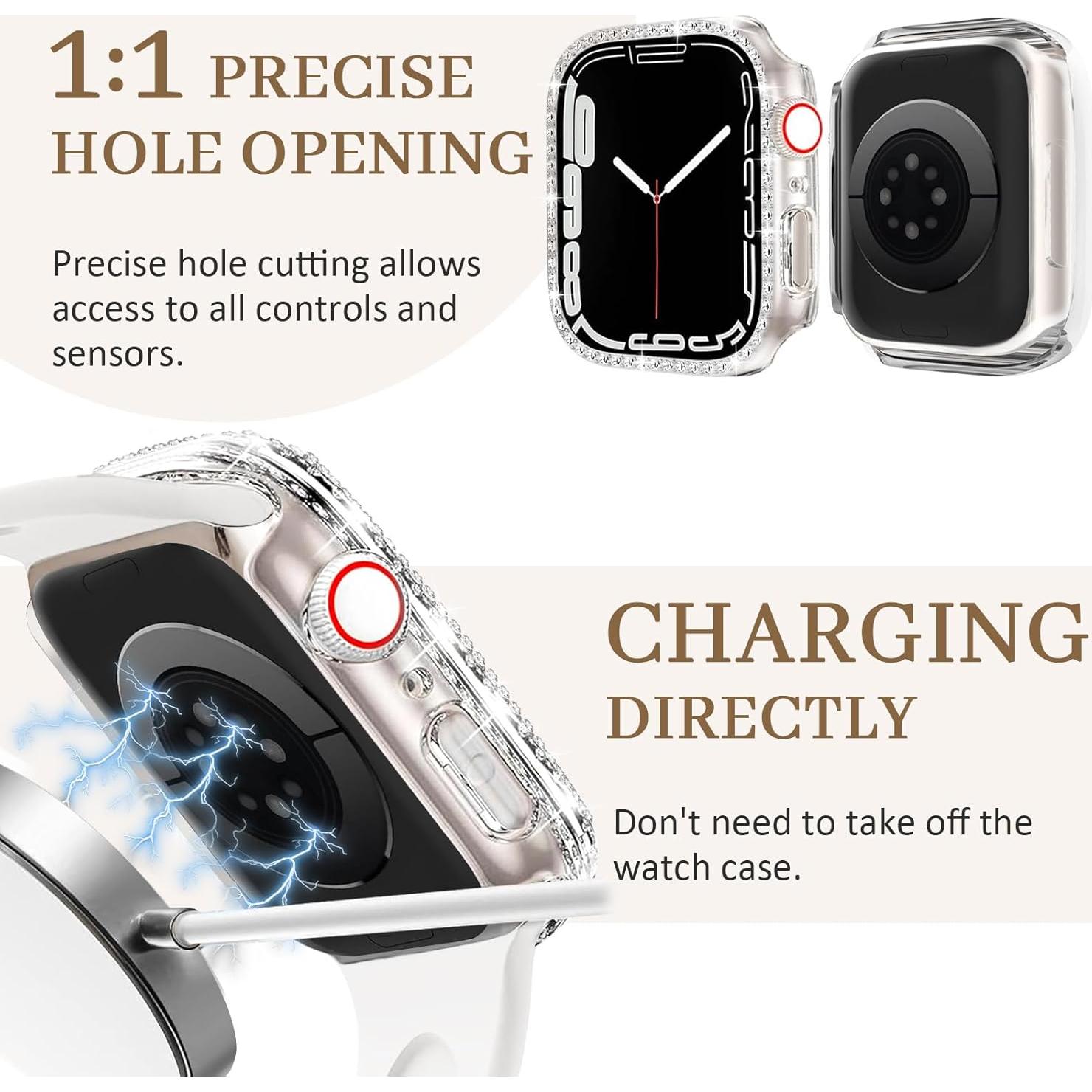 Funda Brillante JR.DM con Protector Pantalla para Apple Watch 38mm