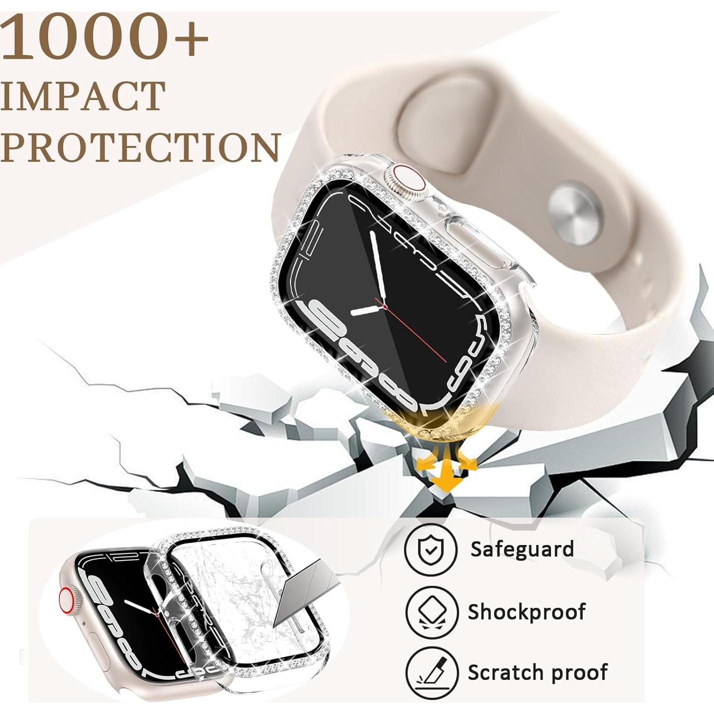 Funda Brillante JR.DM con Protector Pantalla para Apple Watch 38mm