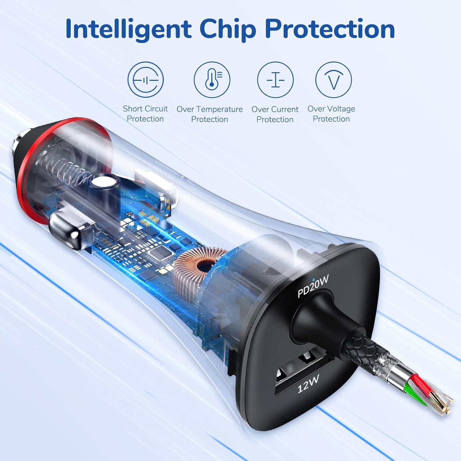 Cargador de coche Syncwire 32W con cable Lightning 1.5M