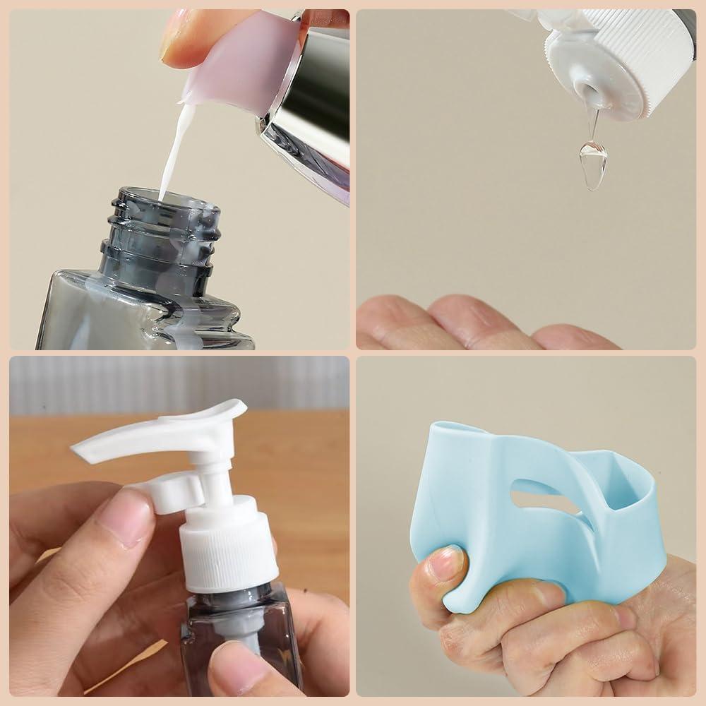 Juego de Botellas de Viaje 4 en 1 240ml - Silicona a Prueba de Fugas