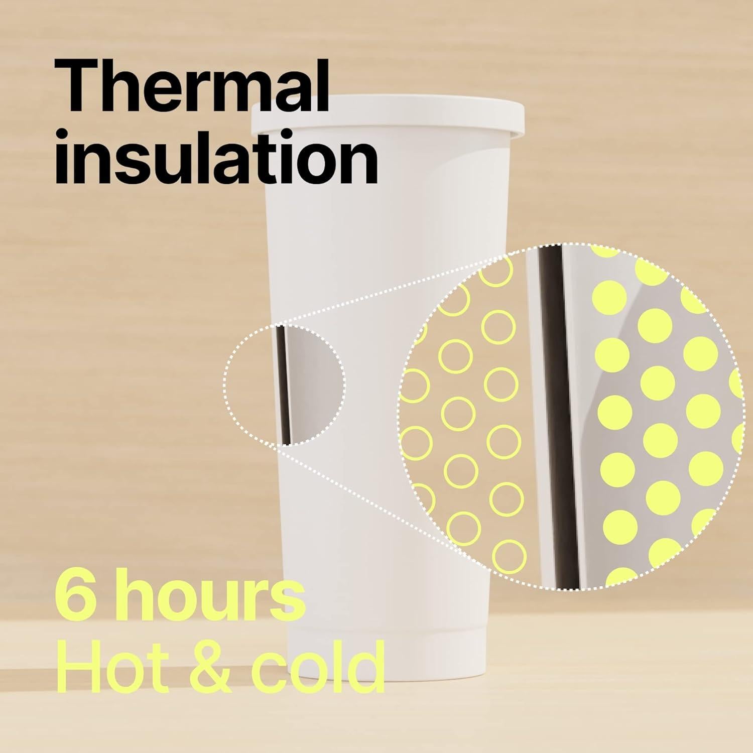 Taza de Boba Reutilizable Dodoko 25oz Acero Inoxidable Negro