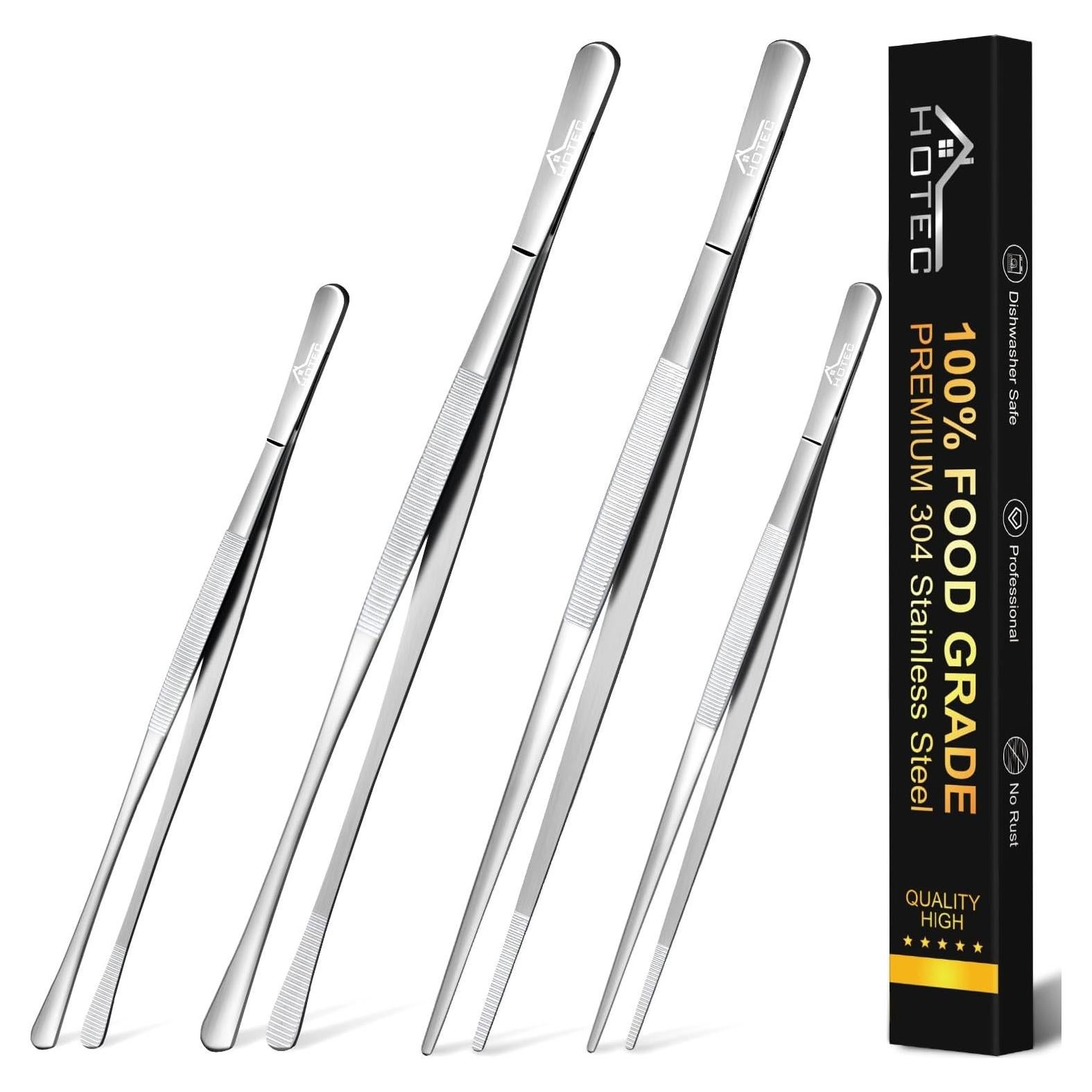 Pinzas de Cocina Hotec Acero Inoxidable 10 y 12 Pulgadas