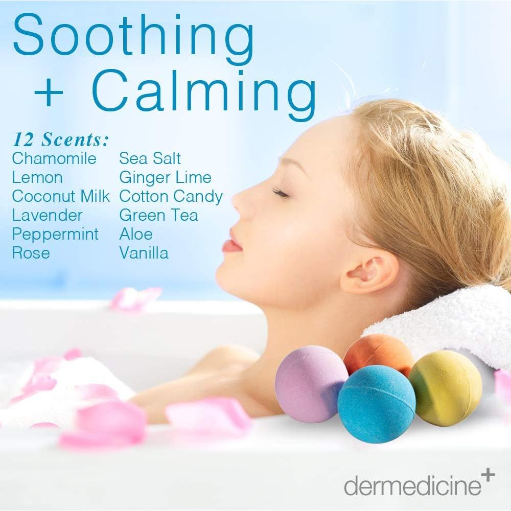 Set de 6 Bombas de Baño Naturales DerMedicine - Aromas Relajantes