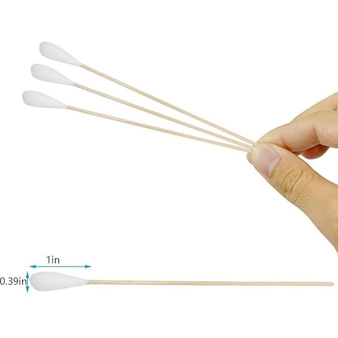 Hisopos de Algodón Grandes SUIZWMOU 15 cm 100 Piezas Bambú