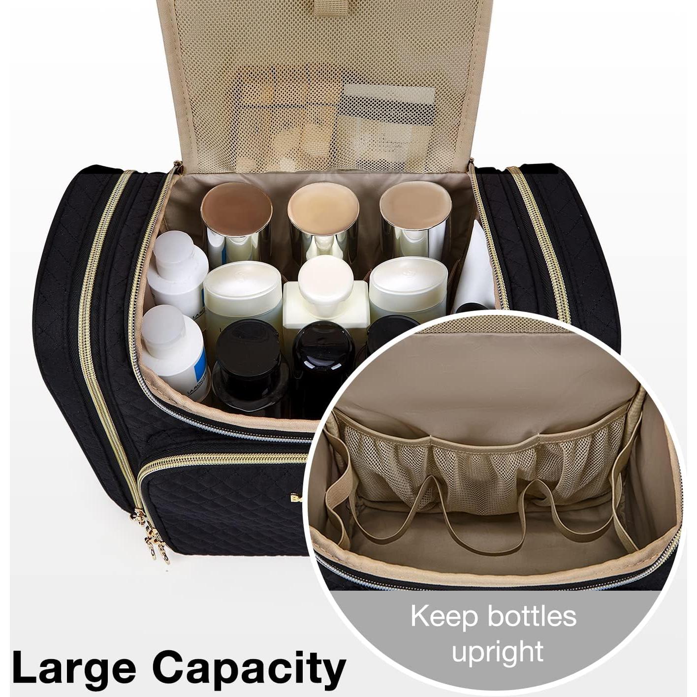 Bolsa de Aseo Colgante BAGSMART Negra Impermeable 31x26.4x17.5 cm