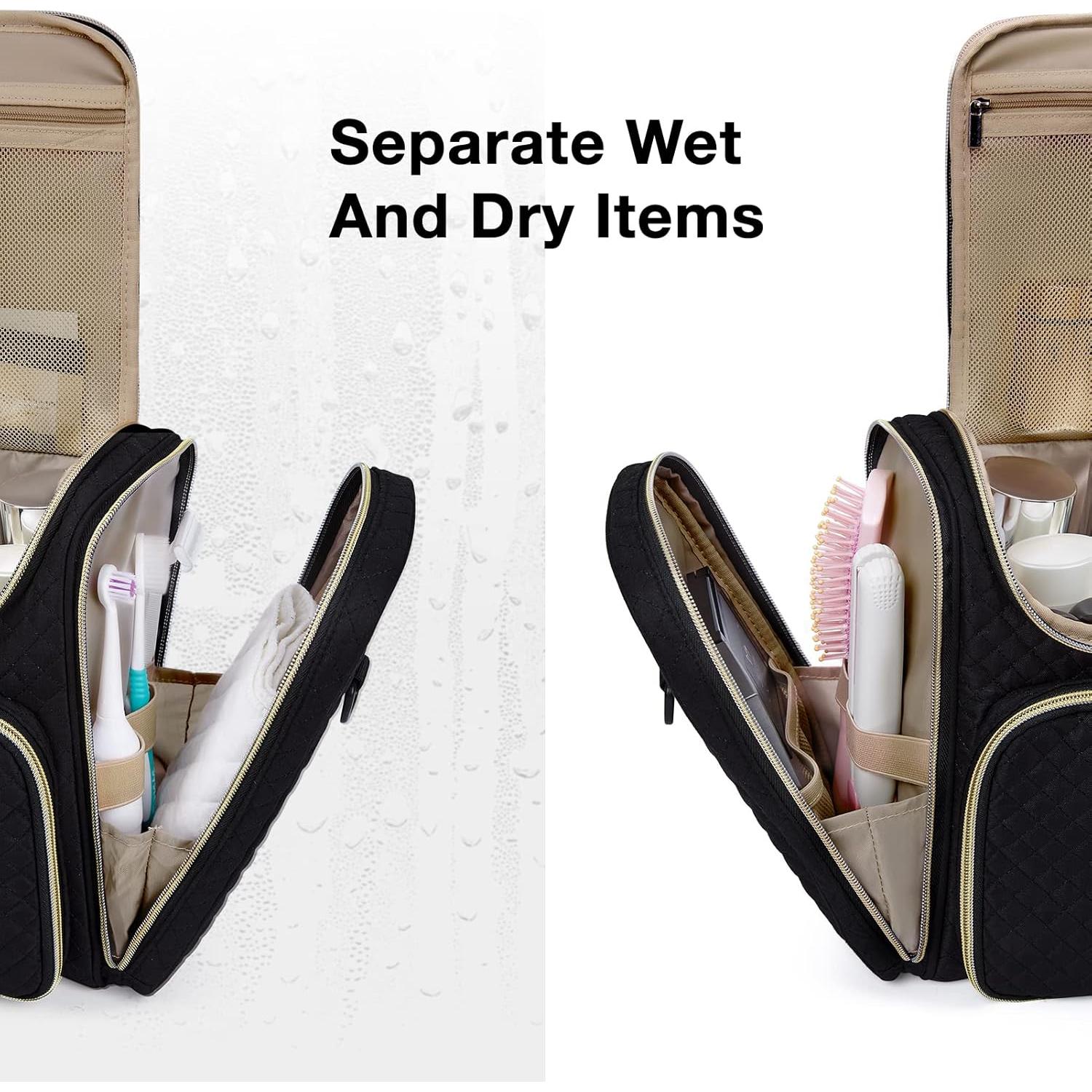 Bolsa de Aseo Colgante BAGSMART Negra Impermeable 31x26.4x17.5 cm