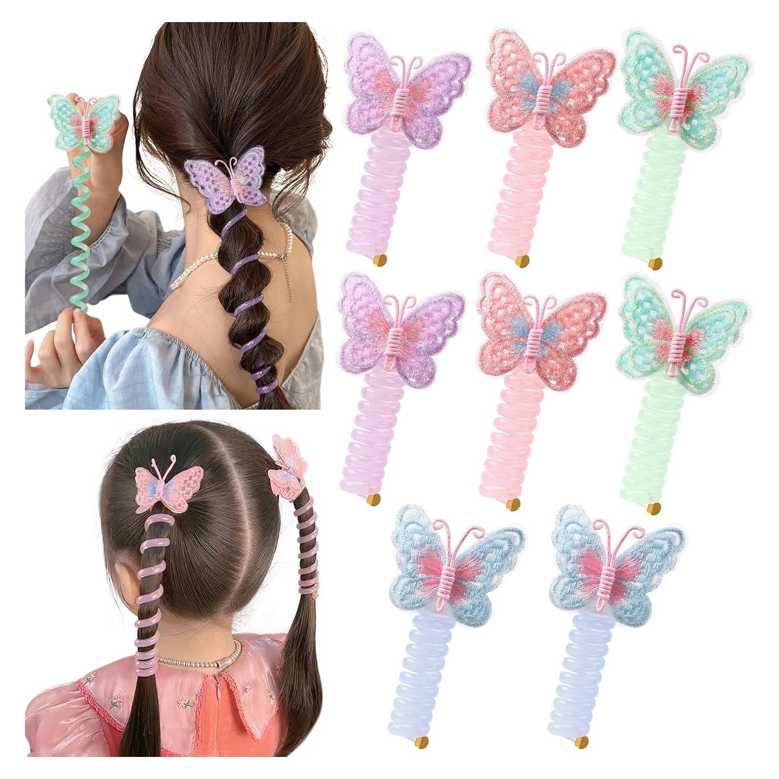 8 Bandas de Pelo de Alambre de Teléfono Mariposa RAINBOW WSK