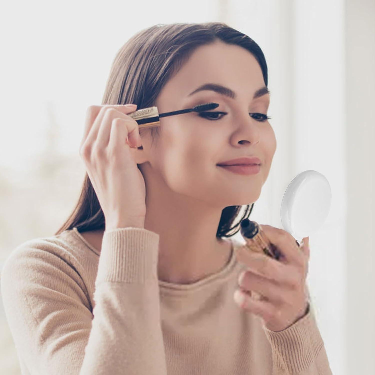 Espejo Plegable 2 en 1 Lilingsty con Cepillo y Stickers DIY - 6 Colores