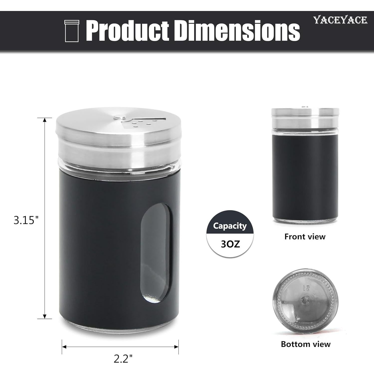 Juego de Sal y Pimienta 2Pcs Acero Inoxidable 85g