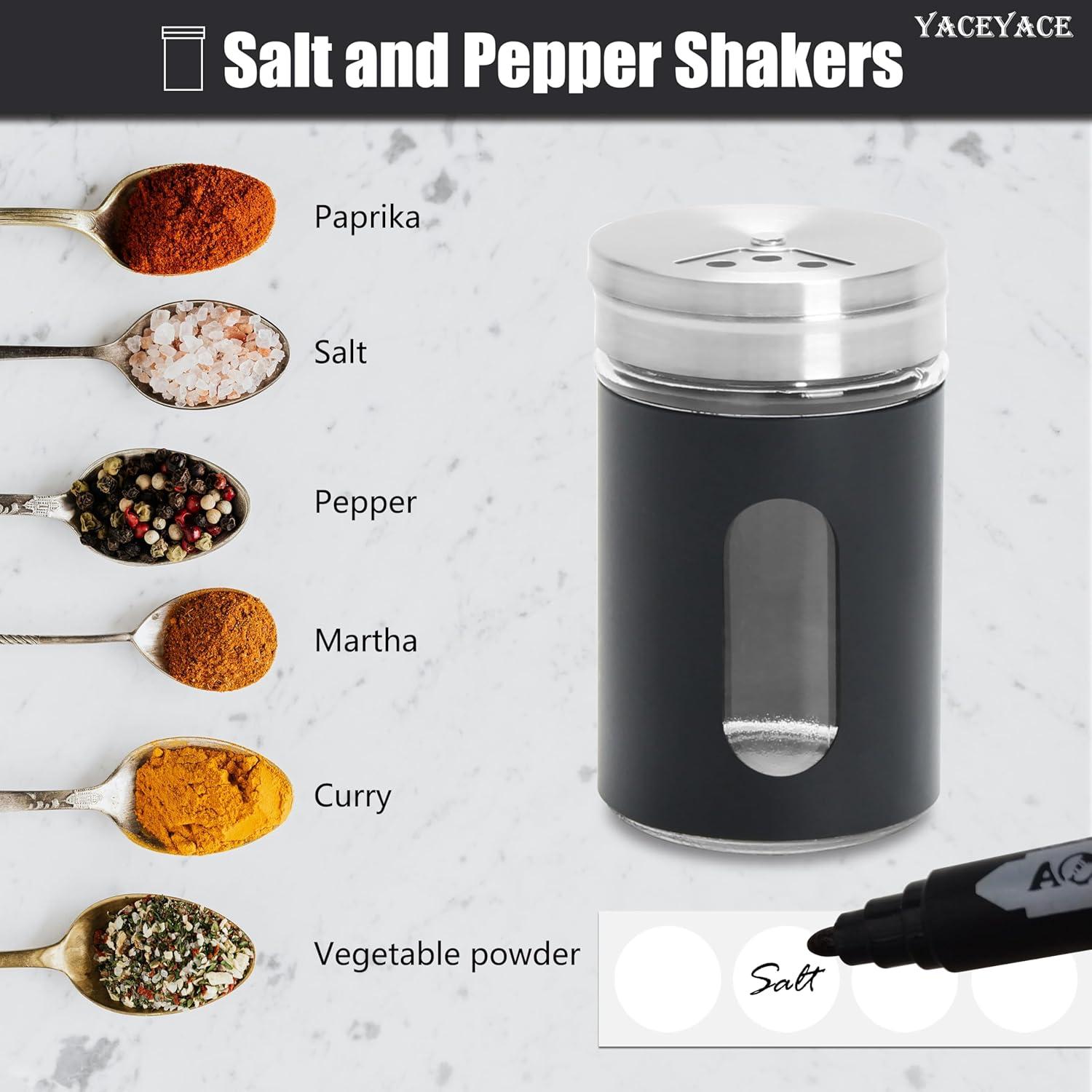 Juego de Sal y Pimienta 2Pcs Acero Inoxidable 85g