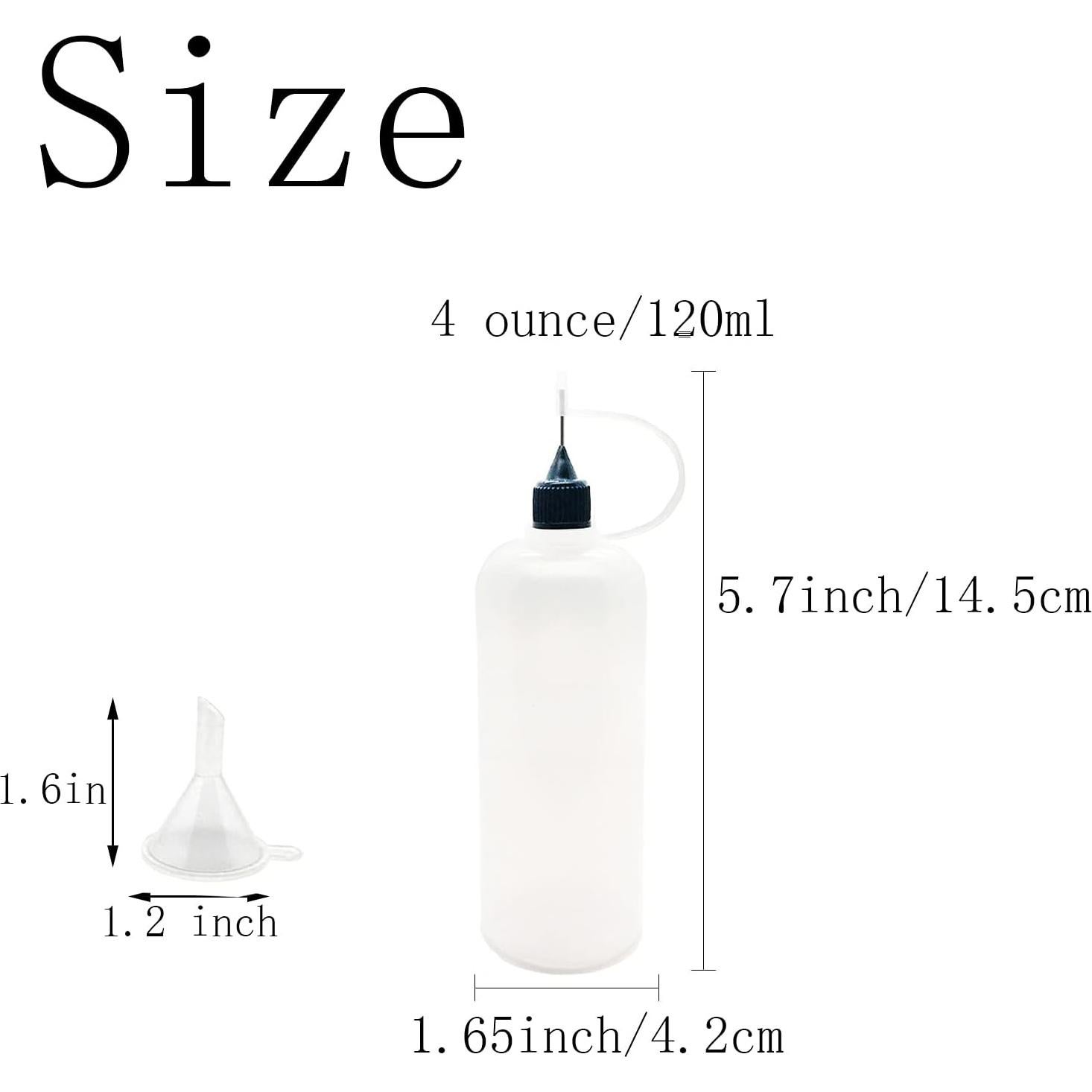 12 Botellas de Goteo MYYZMY 120ml con Mini Embudos para Manualidades