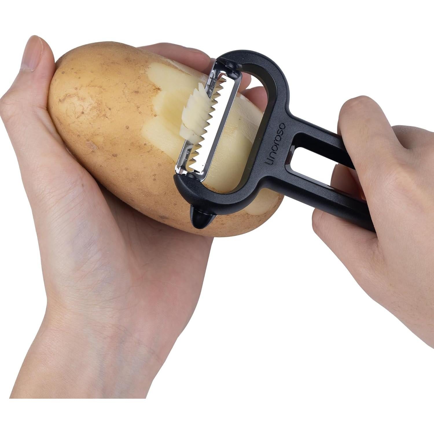 Pelador Julienne Linoroso de Acero Inoxidable Negro