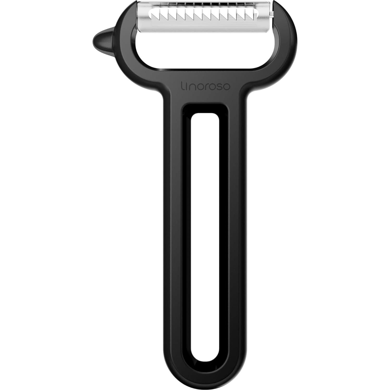 Pelador Julienne Linoroso de Acero Inoxidable Negro