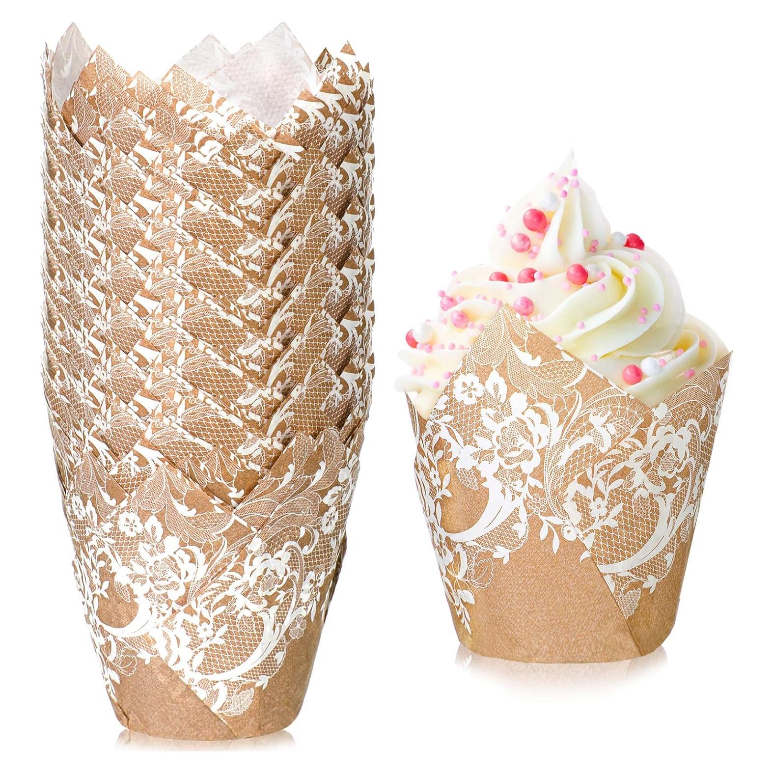 200 Forros de Cupcake Tulipán Nuenen - Papel Resistente a Grasas