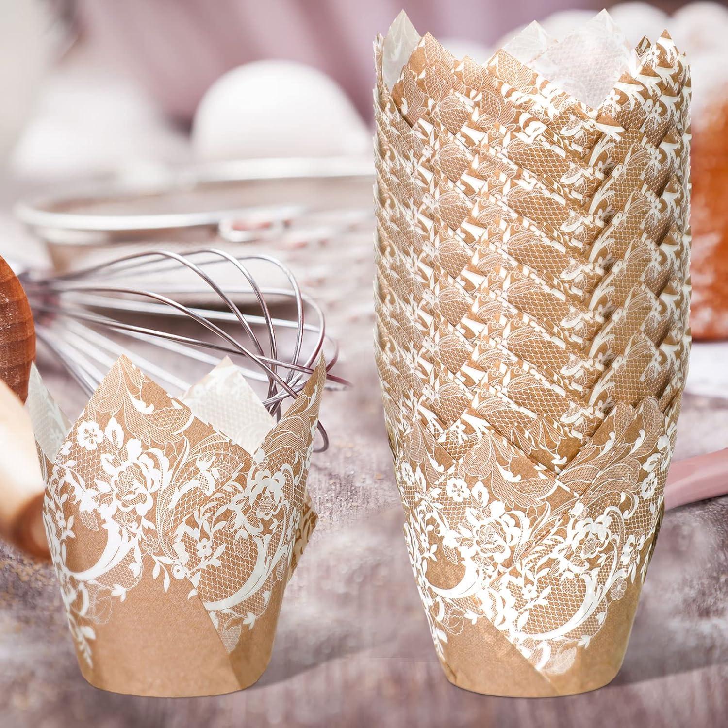 200 Forros de Cupcake Tulipán Nuenen - Papel Resistente a Grasas