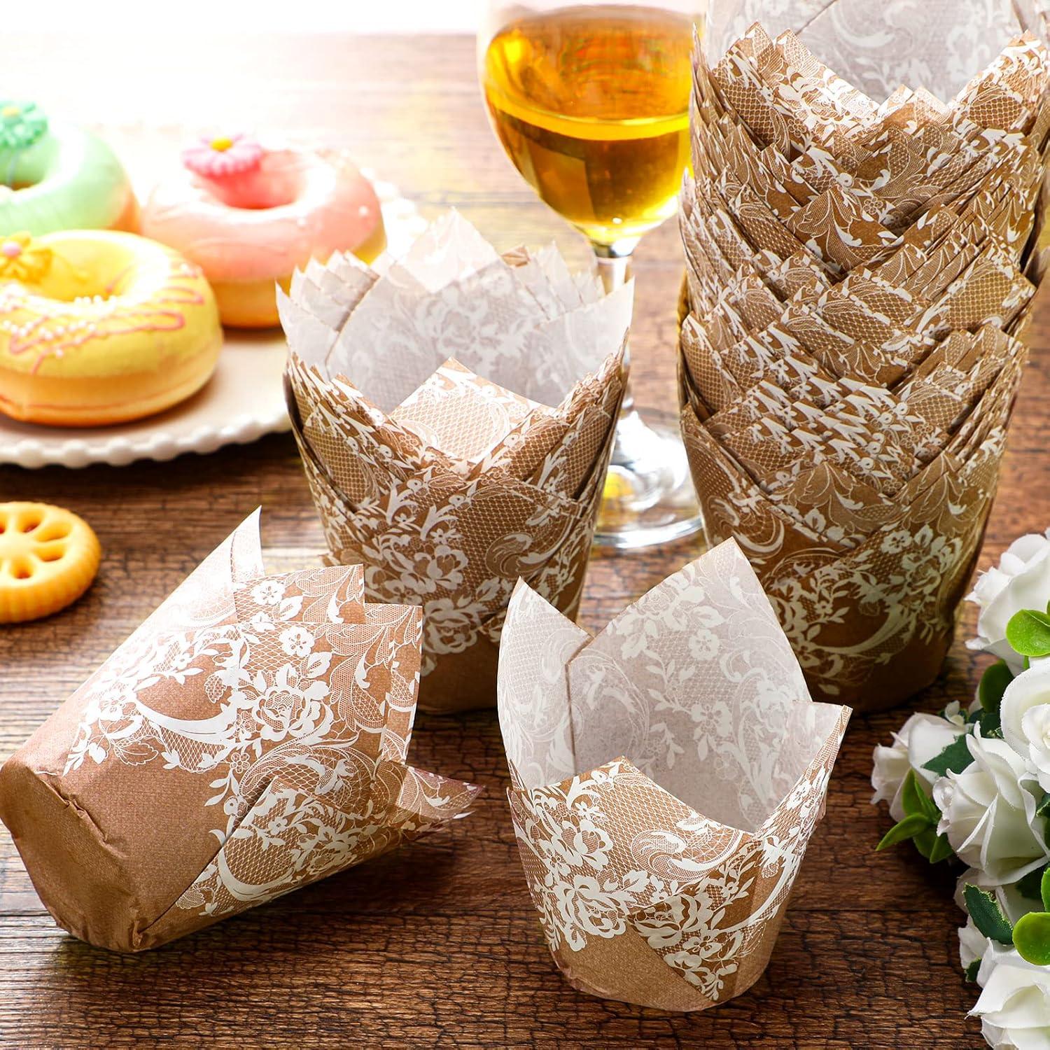 200 Forros de Cupcake Tulipán Nuenen - Papel Resistente a Grasas