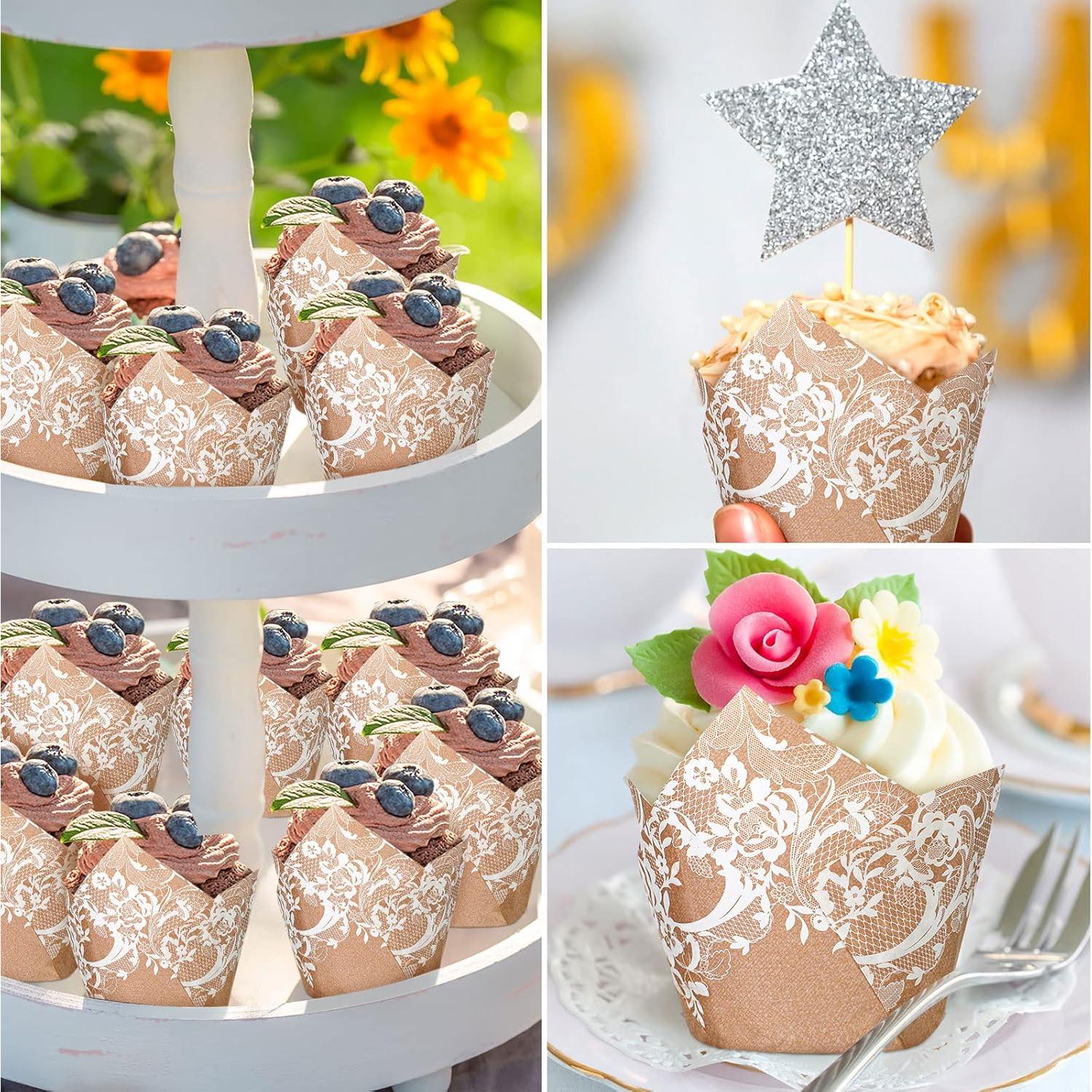 200 Forros de Cupcake Tulipán Nuenen - Papel Resistente a Grasas