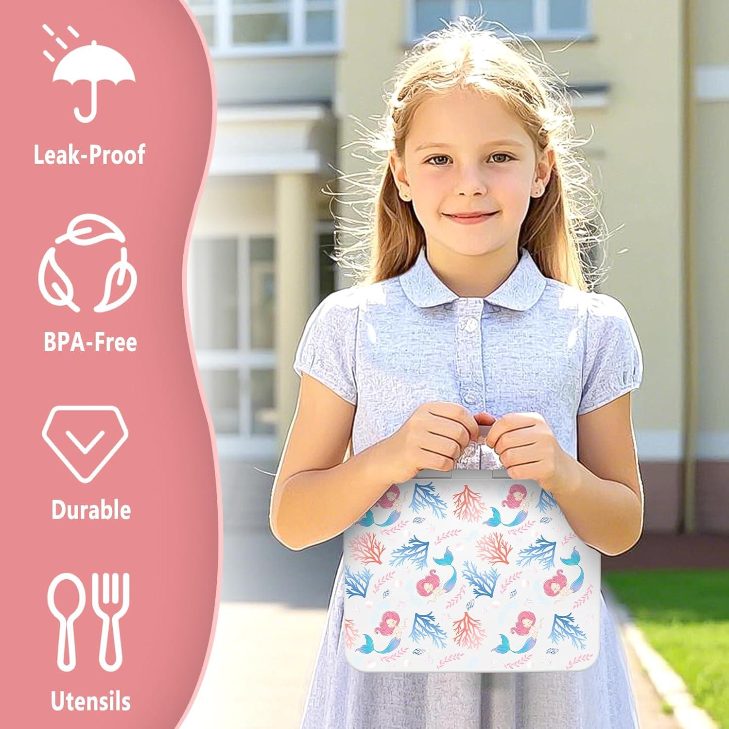 Caja de Almuerzo BEAQUEE Rosa Sirena 5.5 Tazas 6 Compartimentos