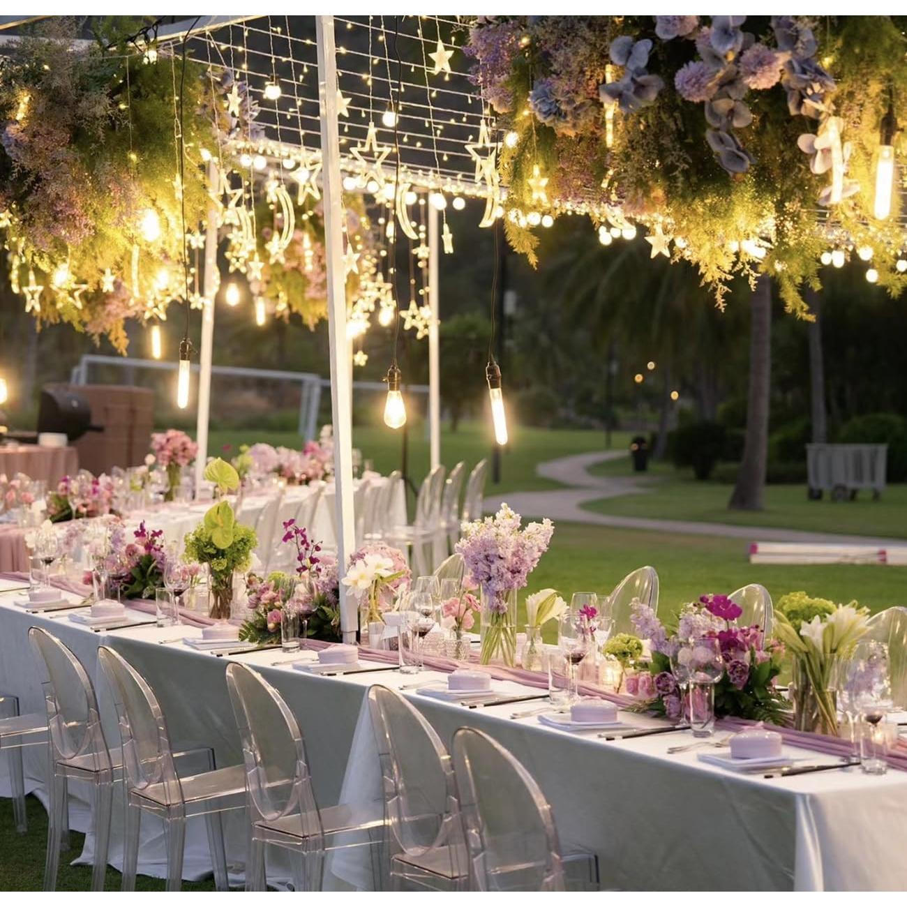 Camino de Mesa de Gasa BGHEOUYV 3.05m x 88.9cm Azul Bebé