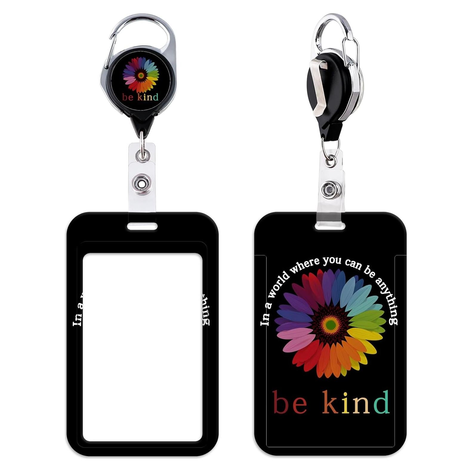 Carrete Retráctil de Llave Beemorita con Soporte de ID Floral