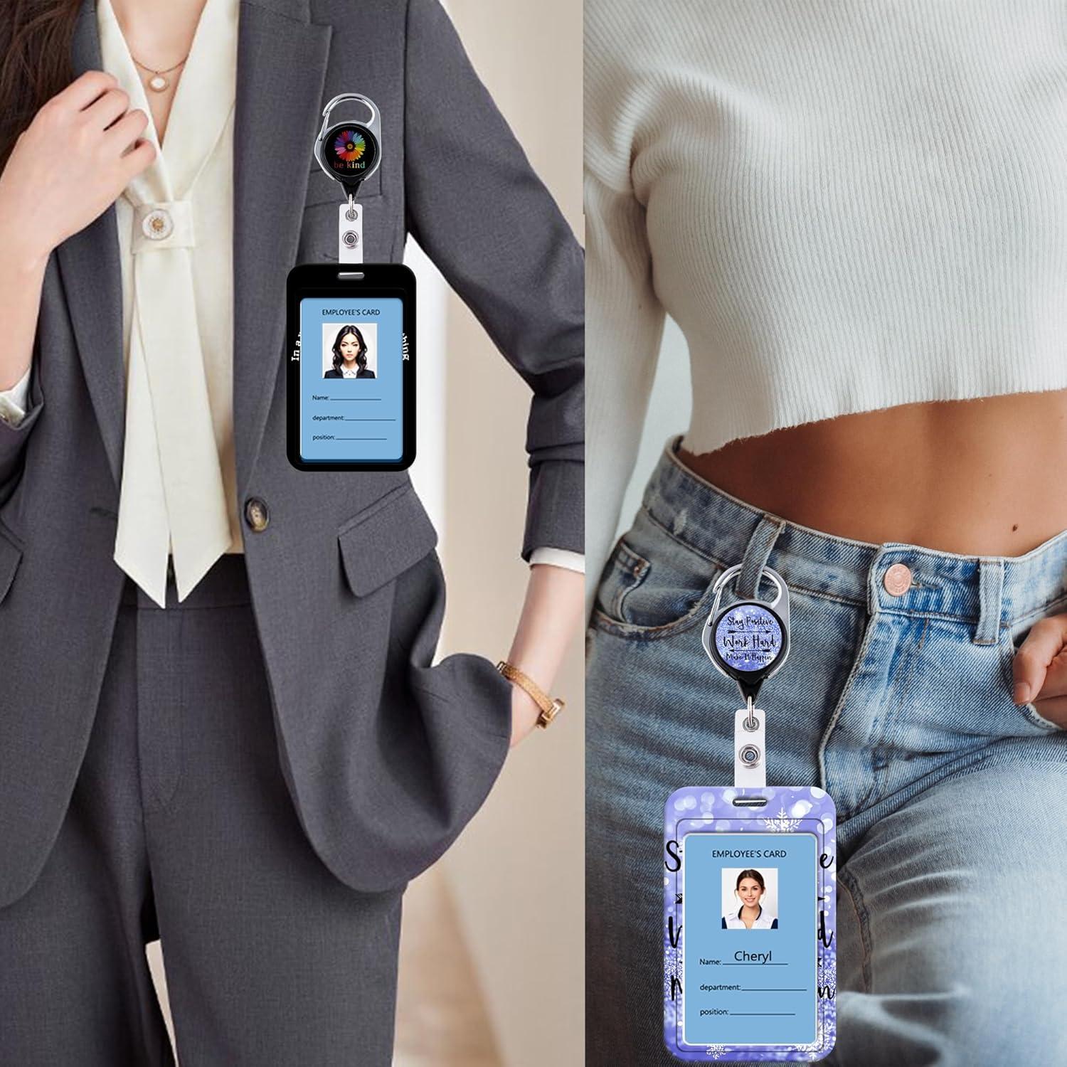 Carrete Retráctil de Llave Beemorita con Soporte de ID Floral