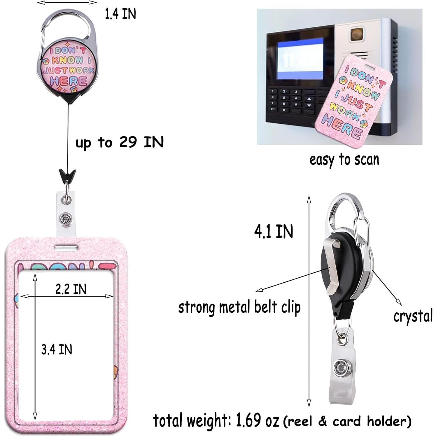 Carrete Retráctil de Llave Beemorita con Soporte de ID Floral