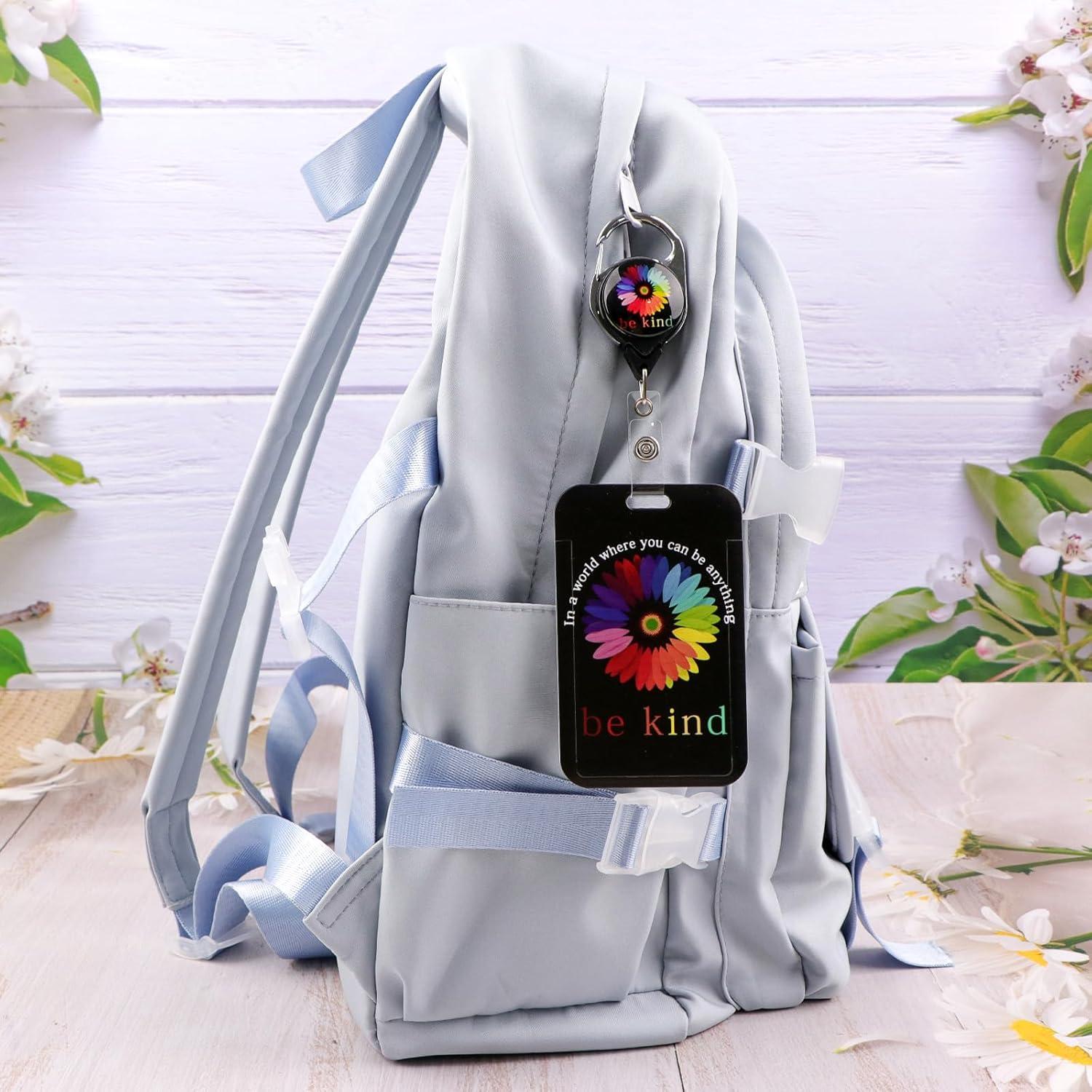 Carrete Retráctil de Llave Beemorita con Soporte de ID Floral