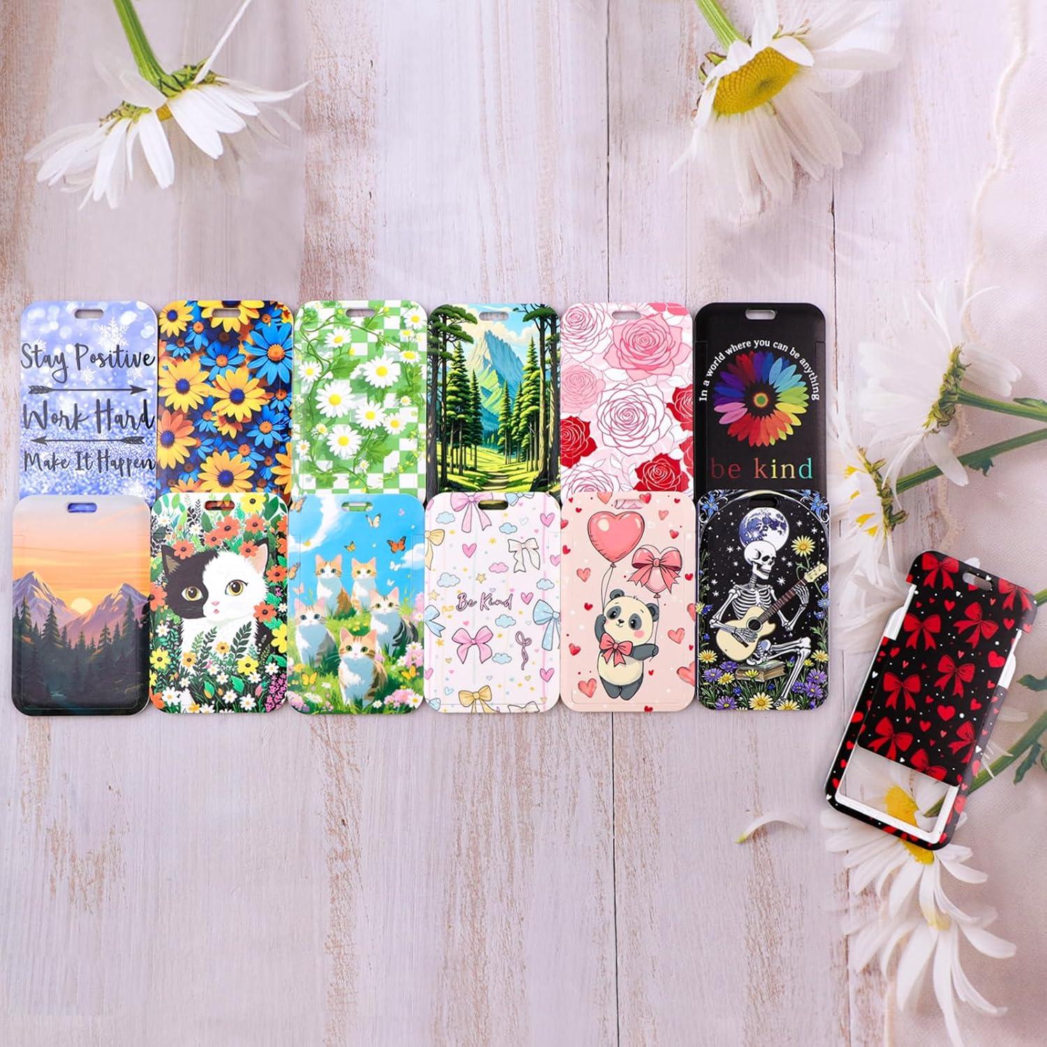 Carrete Retráctil de Llave Beemorita con Soporte de ID Floral