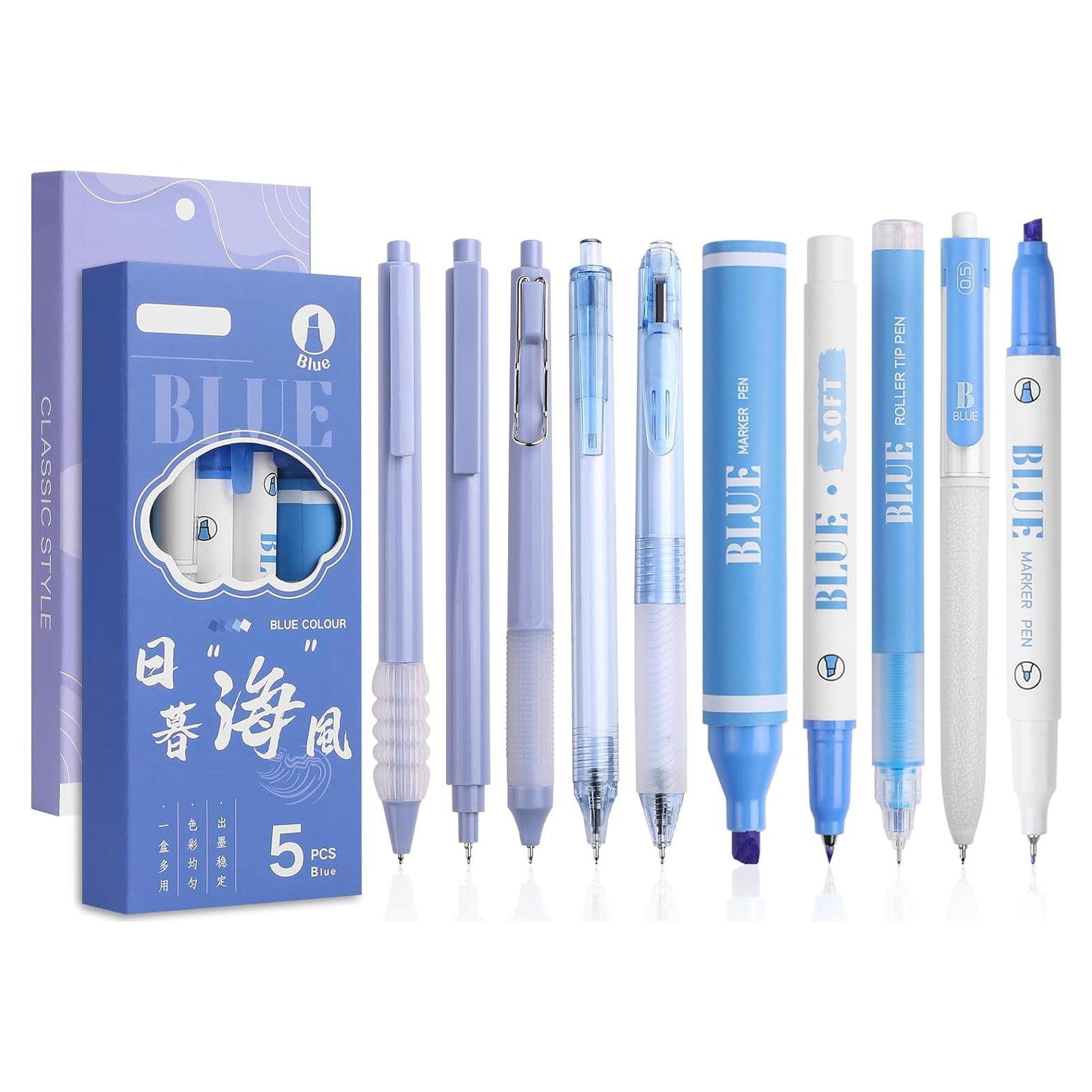 Set de 10 Bolígrafos Gel Pastel Leery 0.5mm y 3 Marcadores