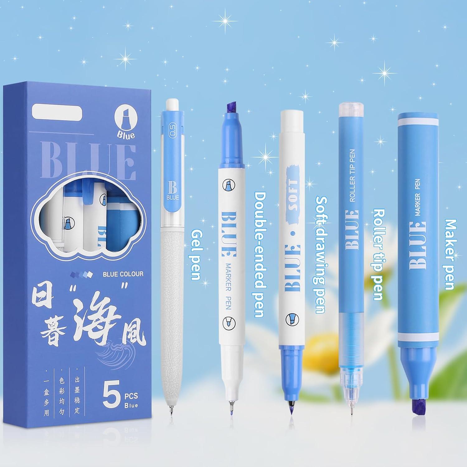 Set de 10 Bolígrafos Gel Pastel Leery 0.5mm y 3 Marcadores