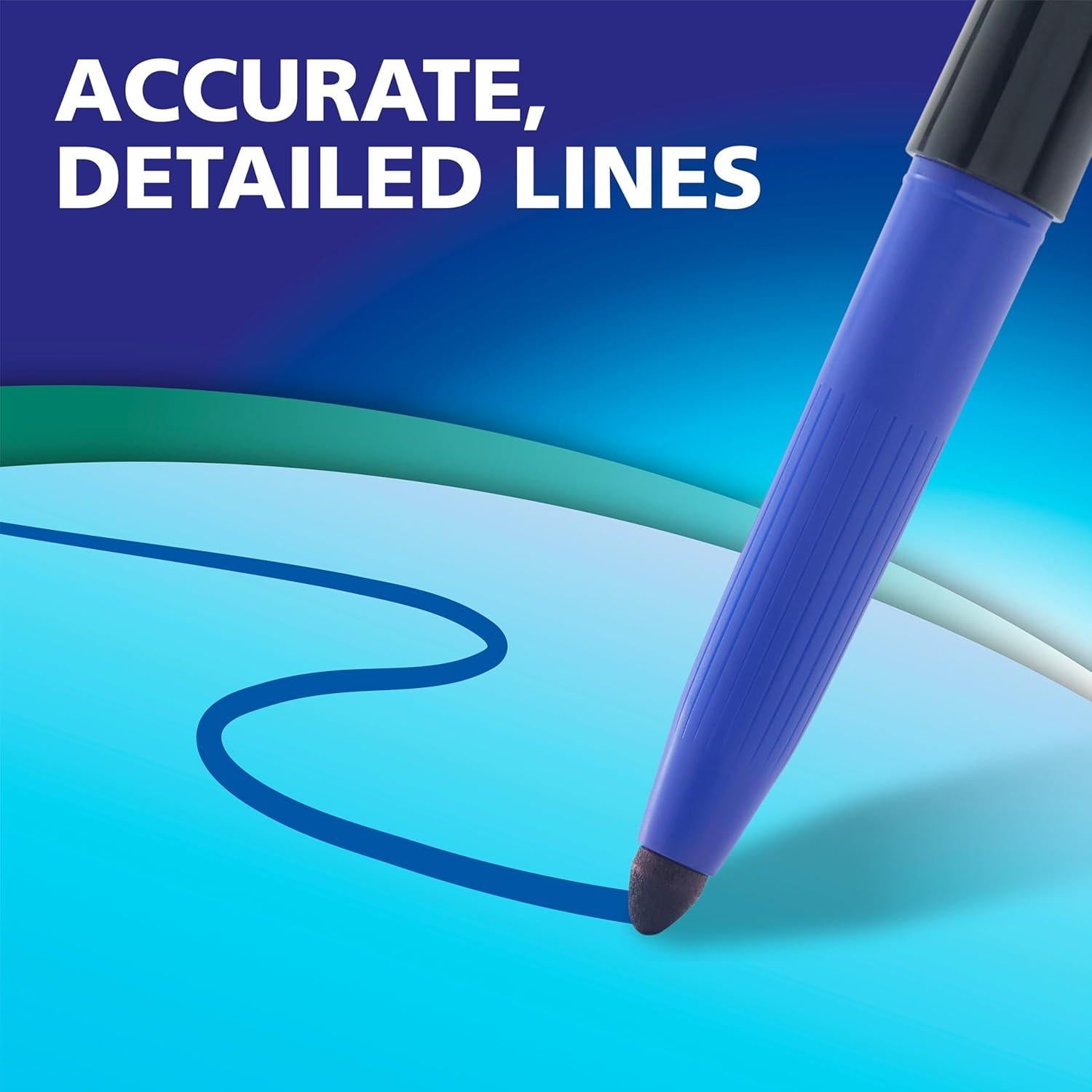 Marcadores de Borrado Húmedo EXPO, 12 Colores, Punta Fina