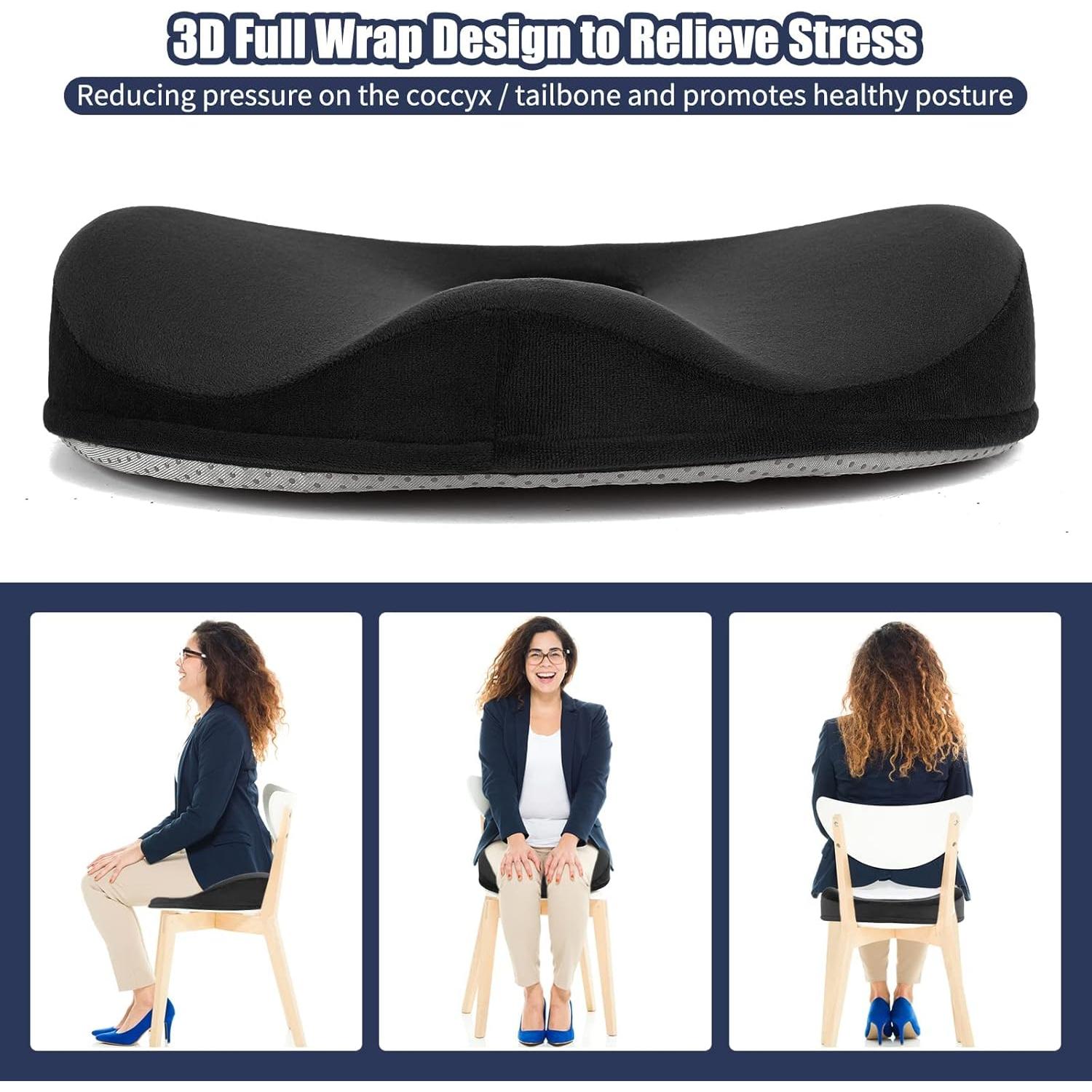 Almohada Donut SAHEYER Espuma Viscoelástica Alivio Coxis 45.7x37.8cm