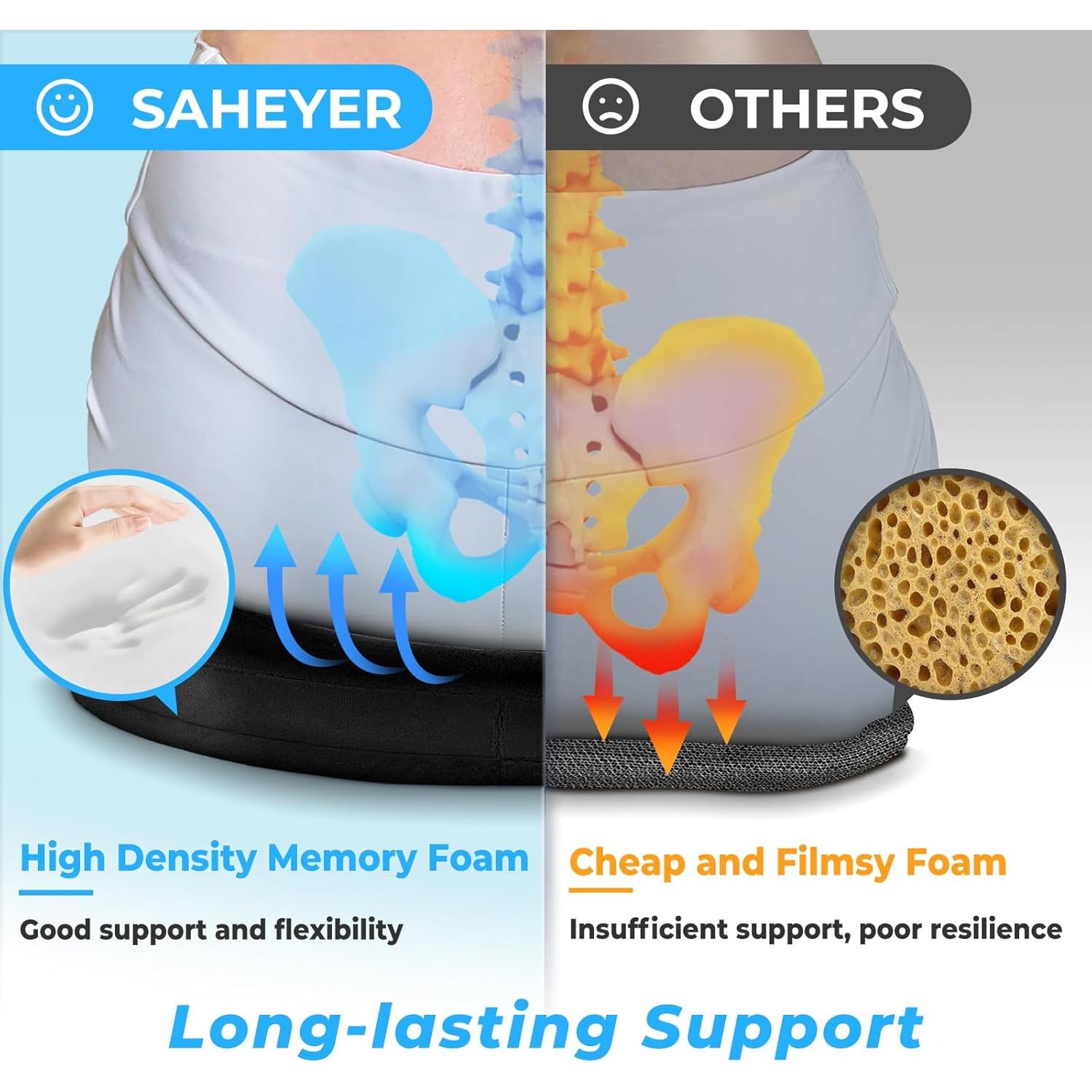 Almohada Donut SAHEYER Espuma Viscoelástica Alivio Coxis 45.7x37.8cm