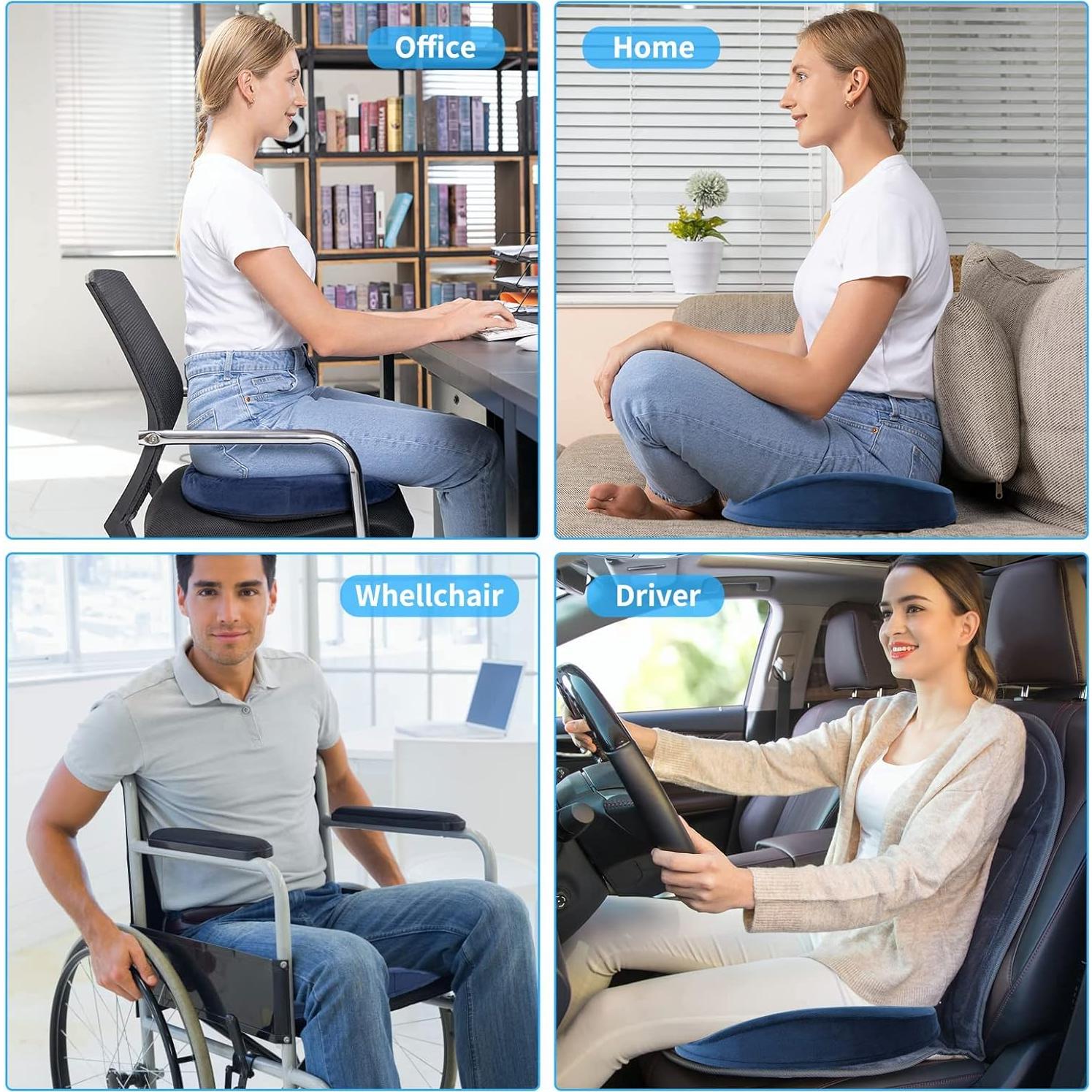 Almohada Donut SAHEYER Espuma Viscoelástica Alivio Coxis 45.7x37.8cm