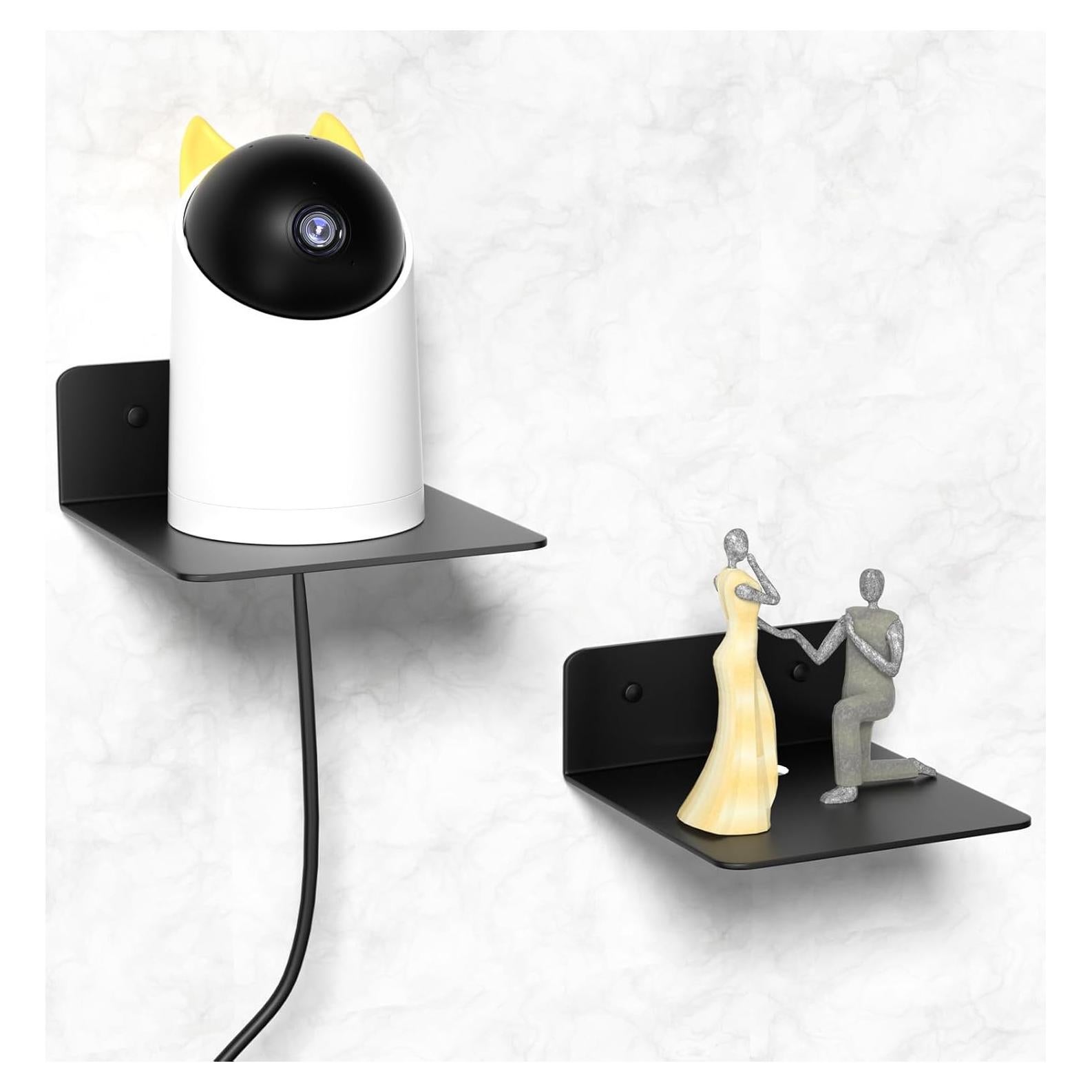 Estantes Flotantes Mini Wisfame 12.7 cm - Juego de 2, Negro