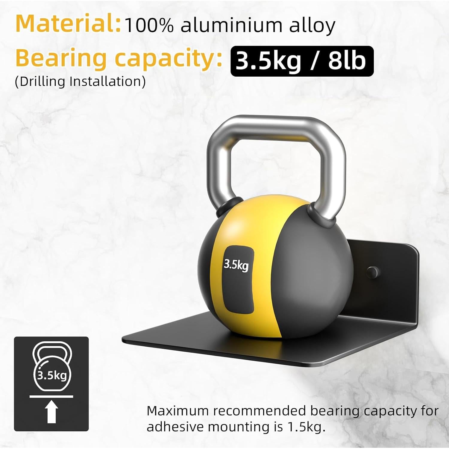 Estantes Flotantes Mini Wisfame 12.7 cm - Juego de 2, Negro