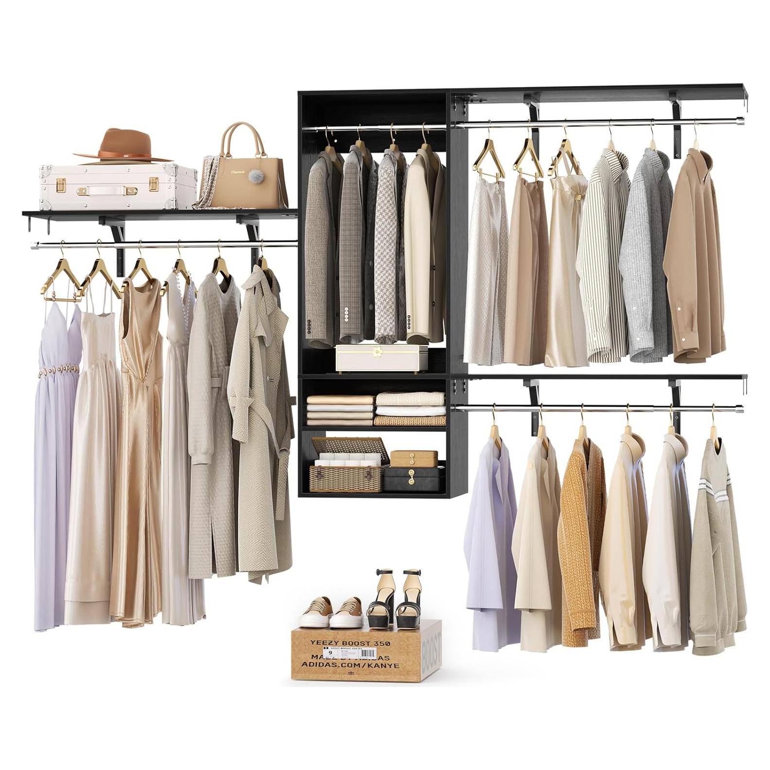 Sistema Organizador de Closet iSunirm 132x147cm Negro