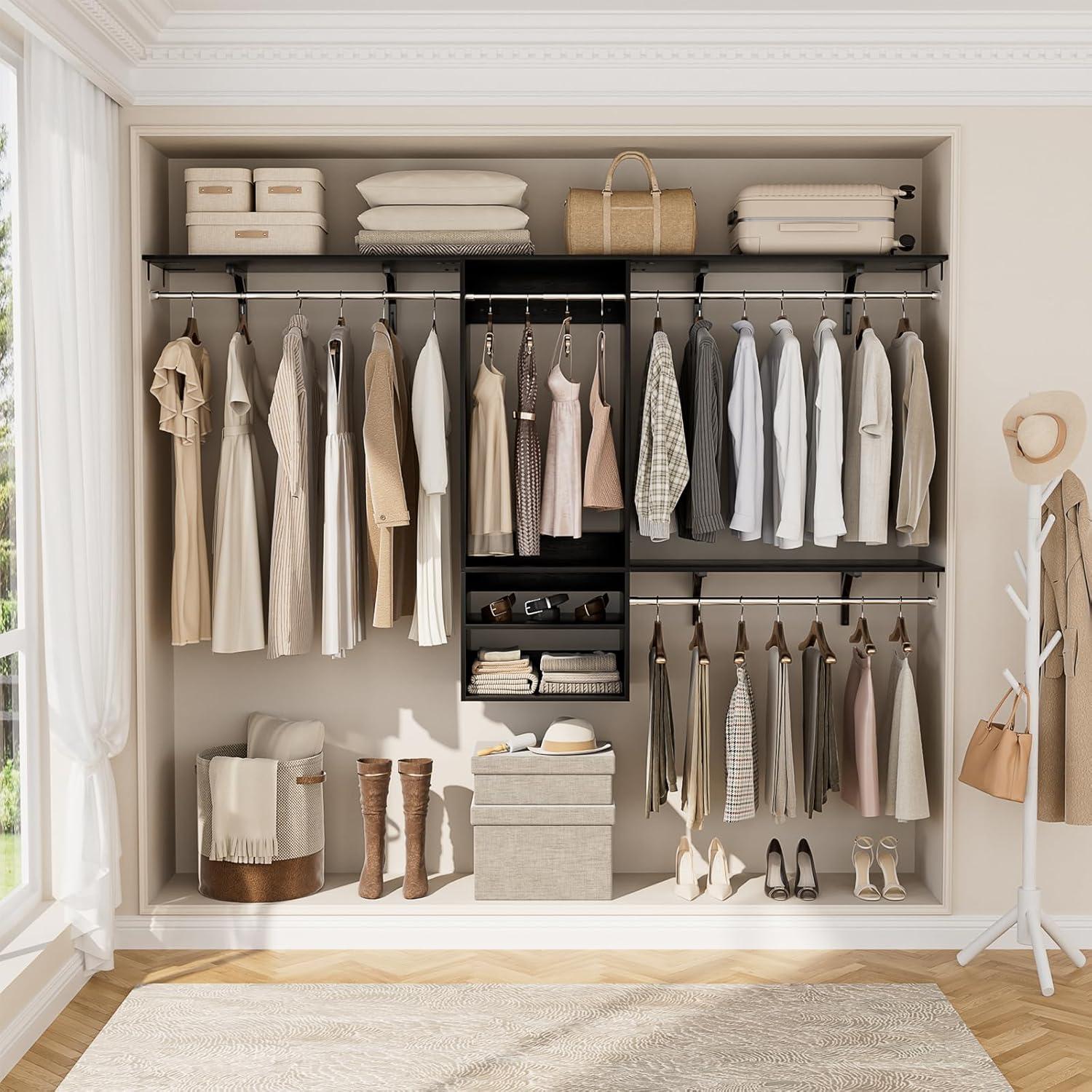 Sistema Organizador de Closet iSunirm 132x147cm Negro