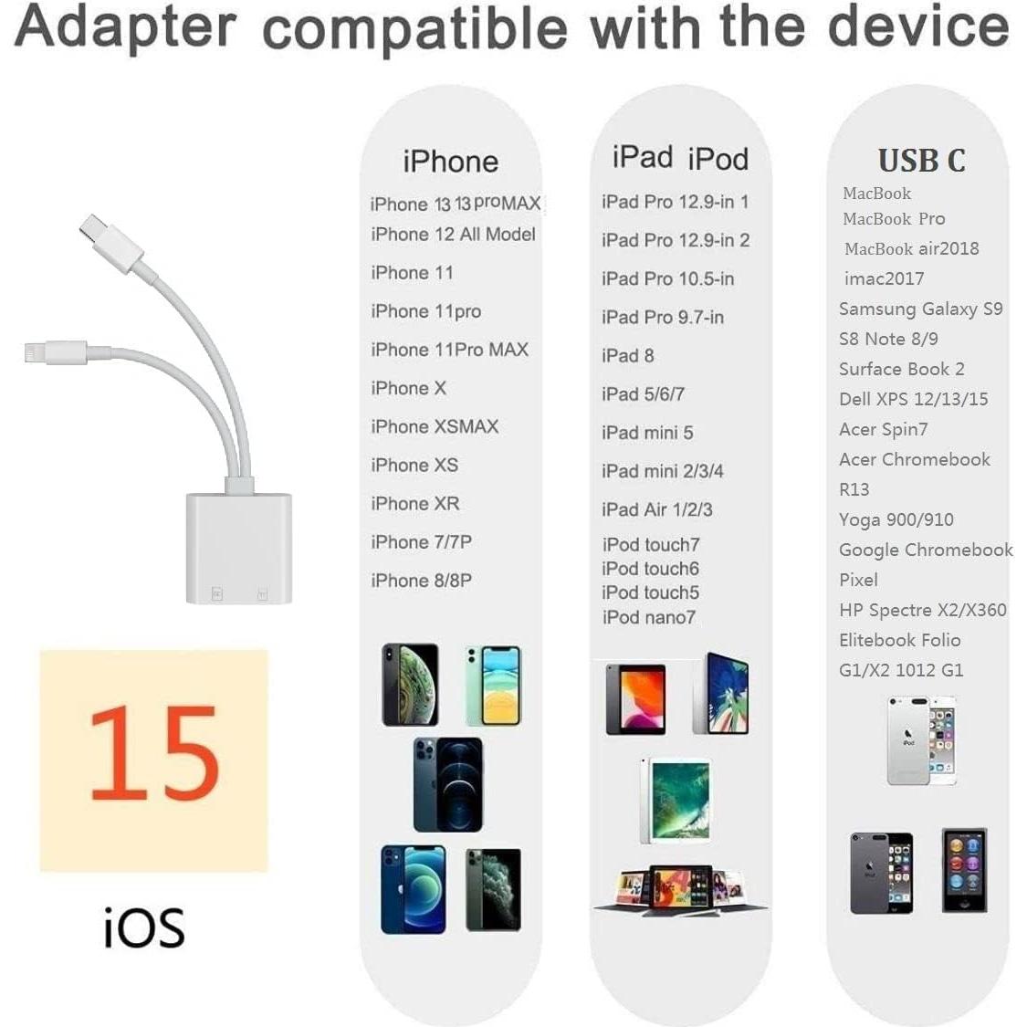 Lector de Tarjetas SD 4 en 1 Esbeecables para iPhone y Android