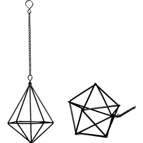 Soporte Colgante para Plantas de Aire 6PCS Metal Negro libproqia