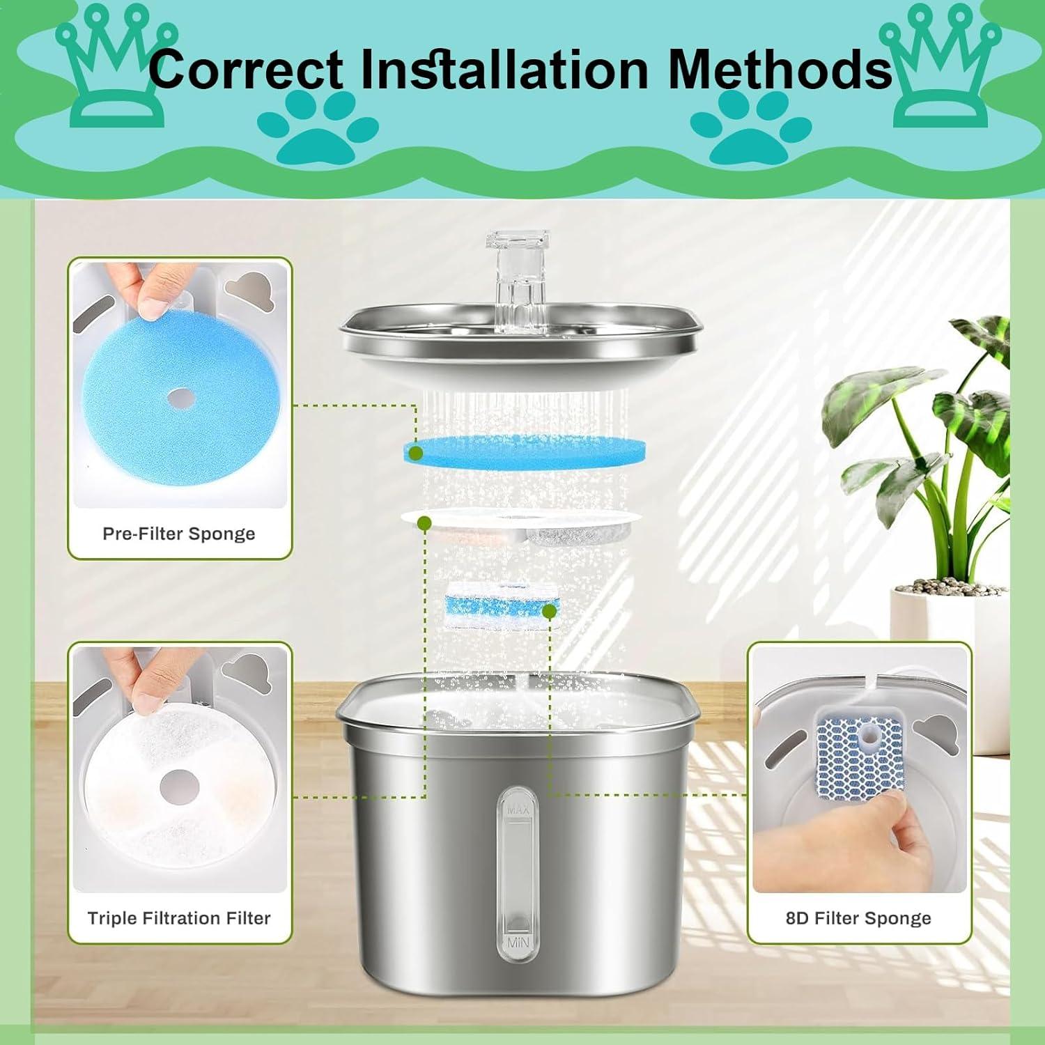 Filtros de Reemplazo para Fuente de Agua para Gatos Daoxuan - Paquete de 5