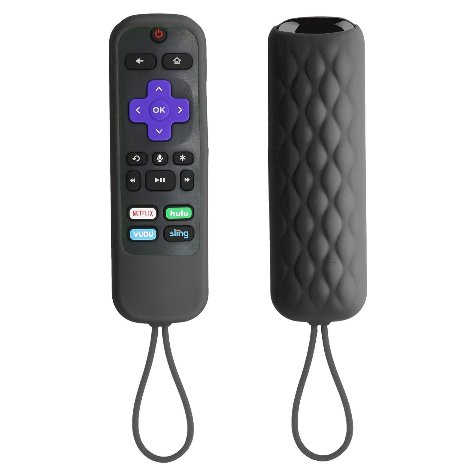 Funda de Silicona TOKERSE para Control Remoto TCL Roku - Negro