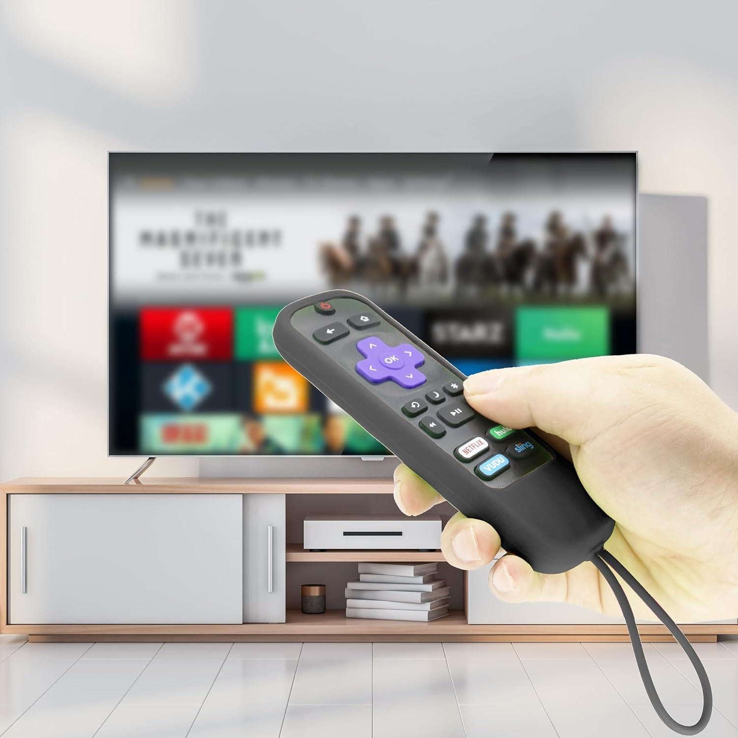 Funda de Silicona TOKERSE para Control Remoto TCL Roku - Negro