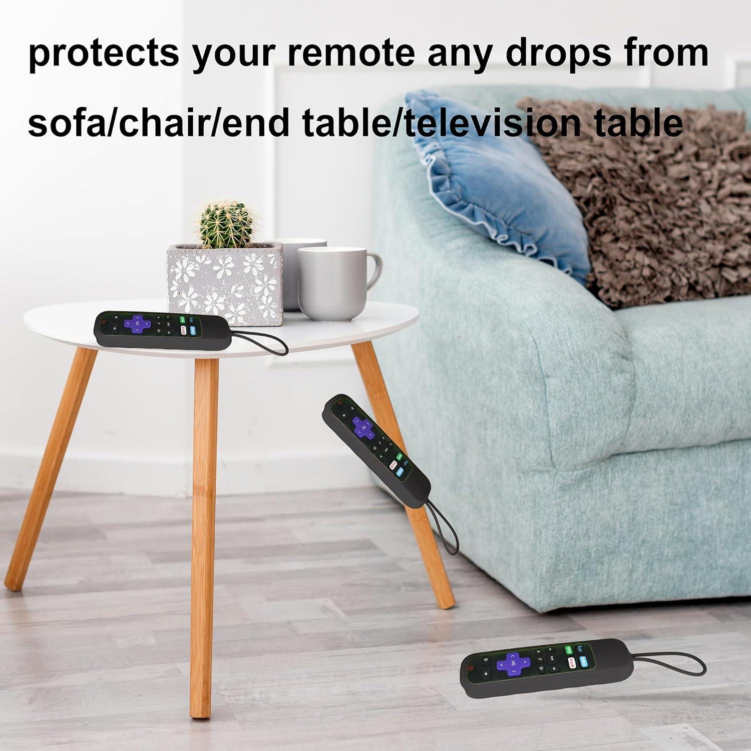 Funda de Silicona TOKERSE para Control Remoto TCL Roku - Negro