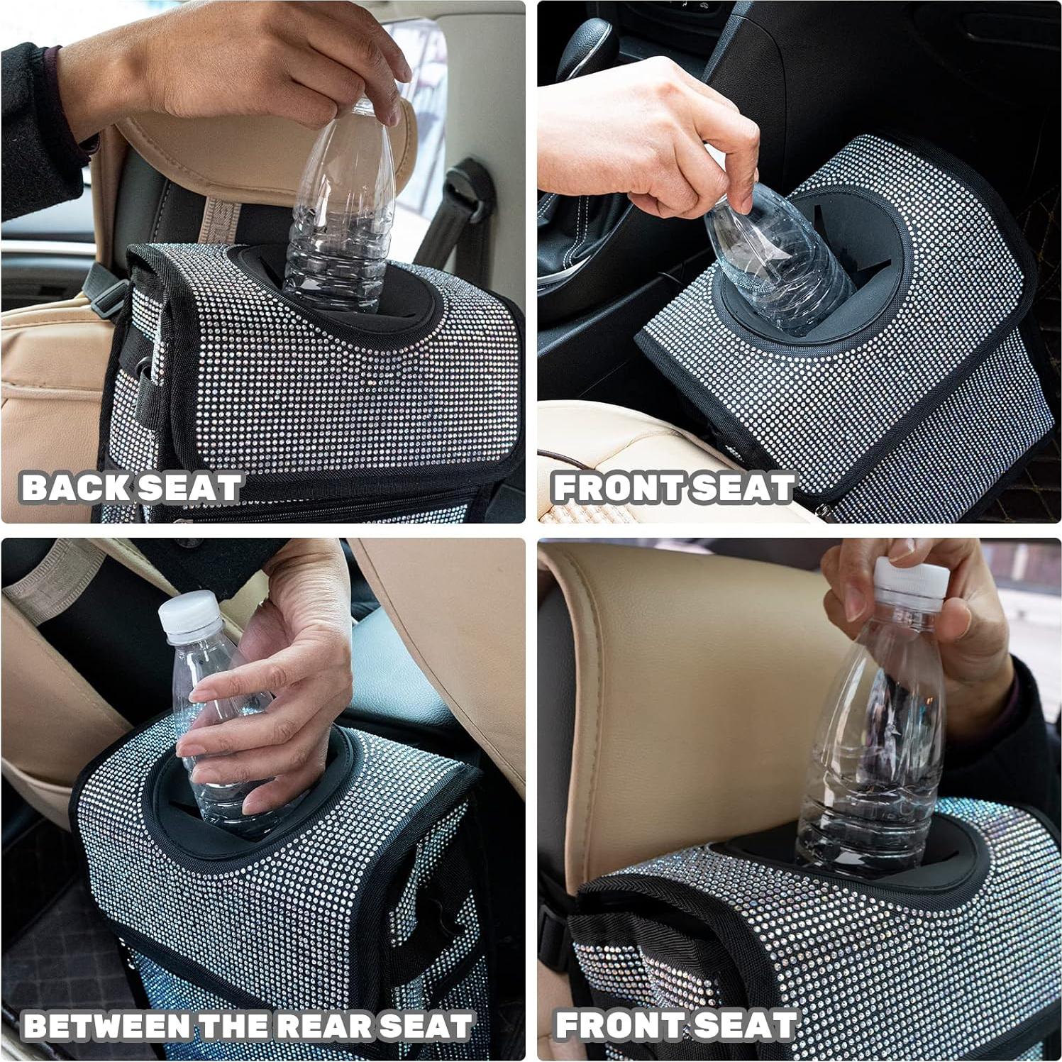 Basurero para Auto Ovege 11.4L Impermeable con Tapa Brillante