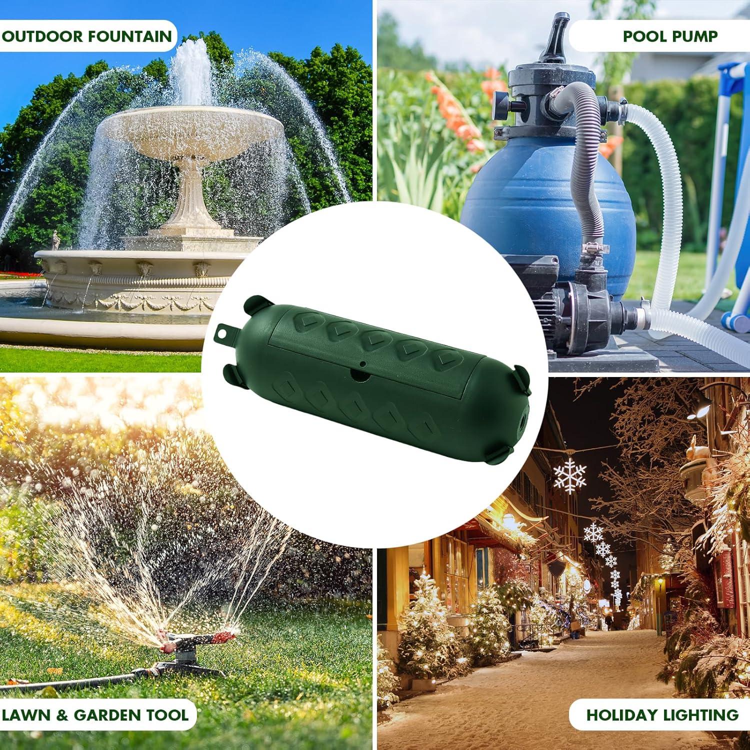 Cubierta de Cable de Extensión Impermeable YOJOE 22cm Verde